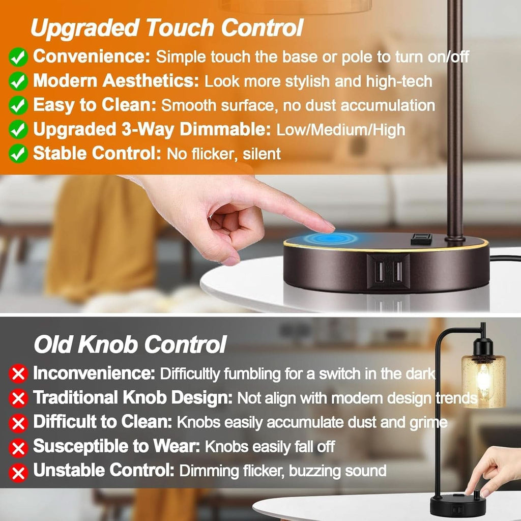 Industrial Touch Table Lamps Set Of 2 Oil Rubbed Bronze-2