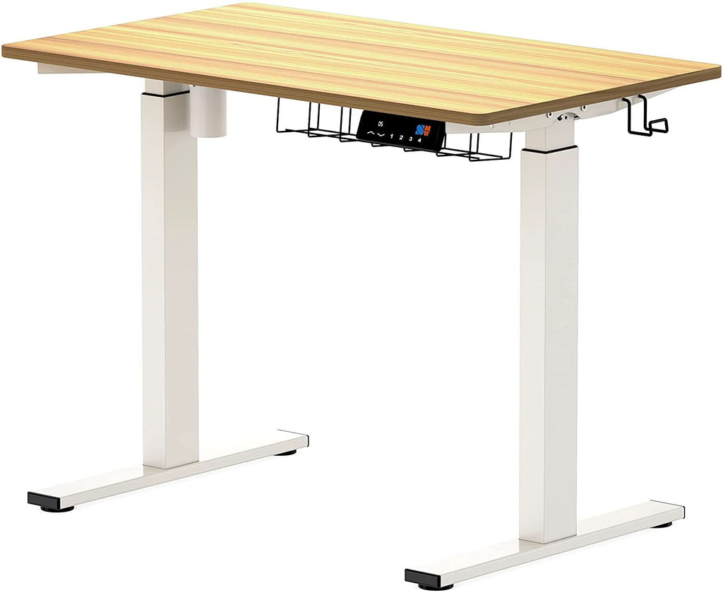 Oak Electric Height Adjustable Standing Desk 40x24-4
