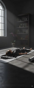 Yoga Mat | 6mm Thick | Grey | Non-Slip | Eco Friendly | Yune Yoga | Corpse Pose