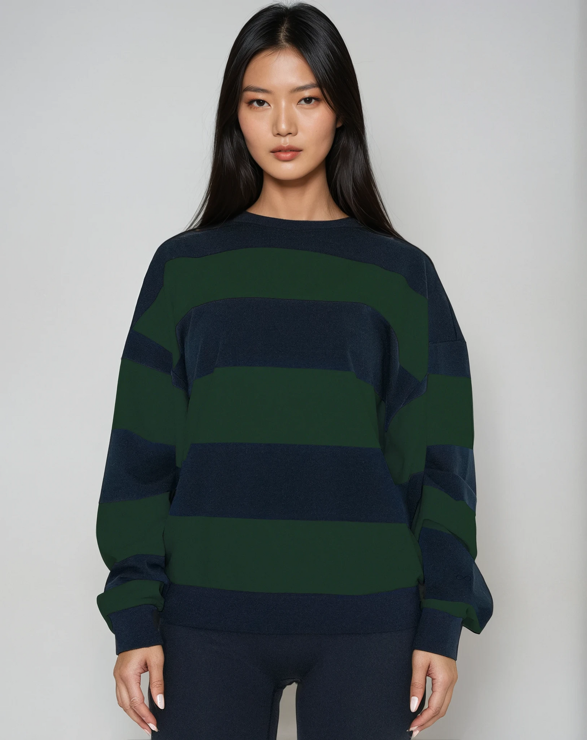 Rugby Stripe Relaxed Sweatshirt