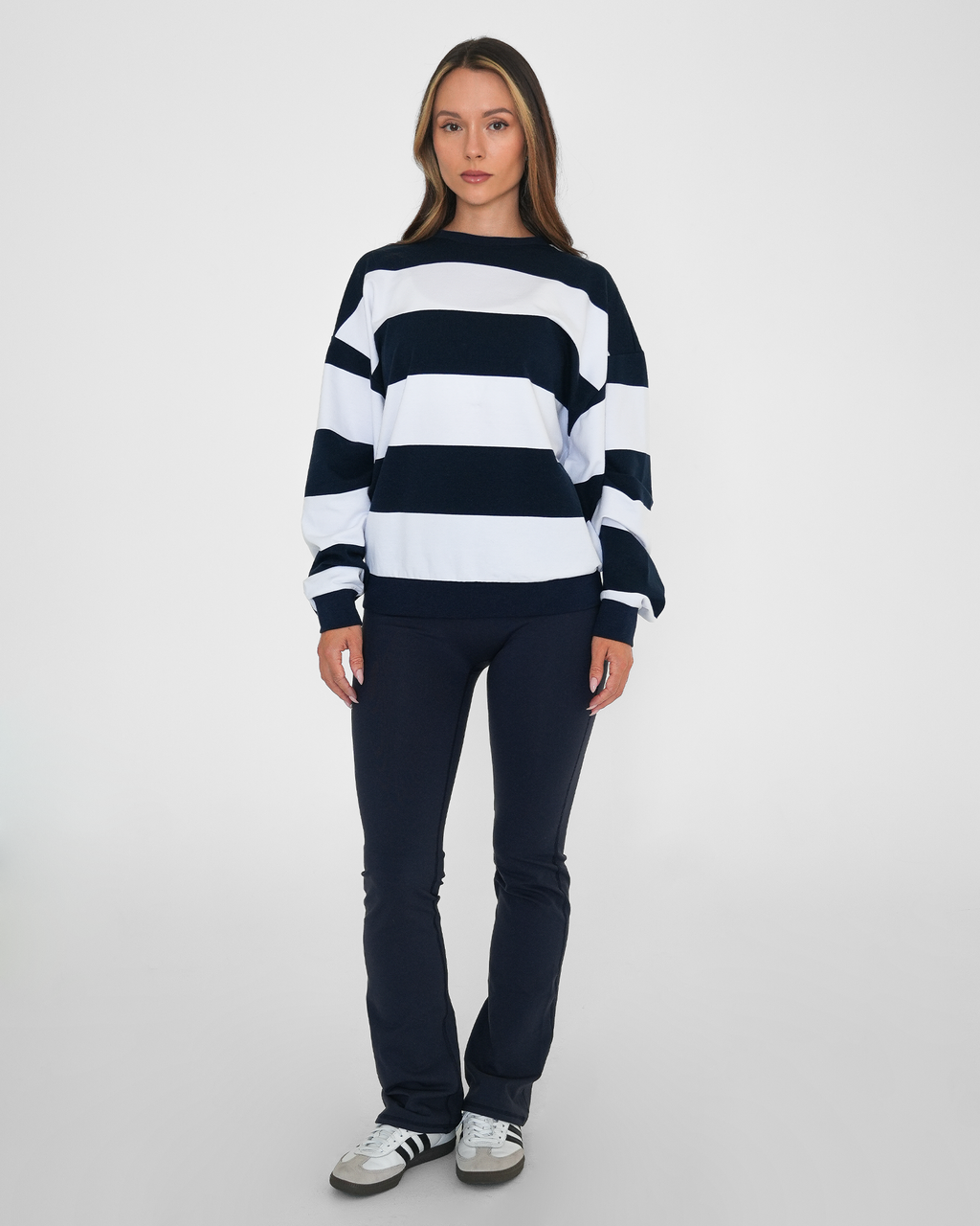 Rugby Stripe Relaxed Sweatshirt