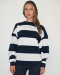 Rugby Stripe Relaxed Sweatshirt