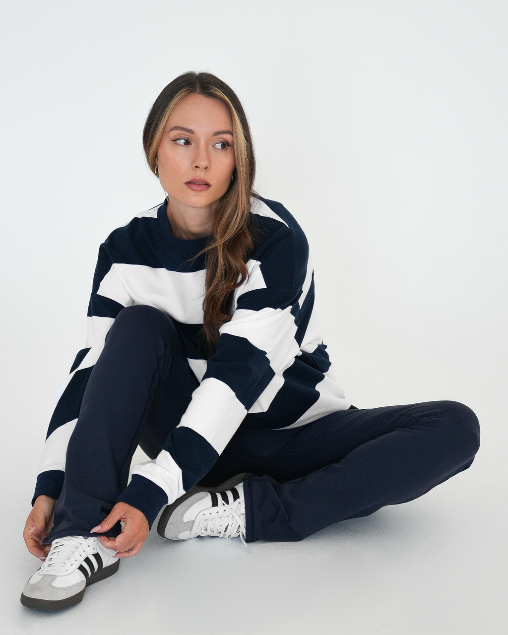 Rugby Stripe Relaxed Sweatshirt