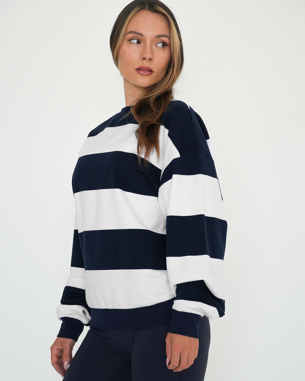 Rugby Stripe Relaxed Sweatshirt