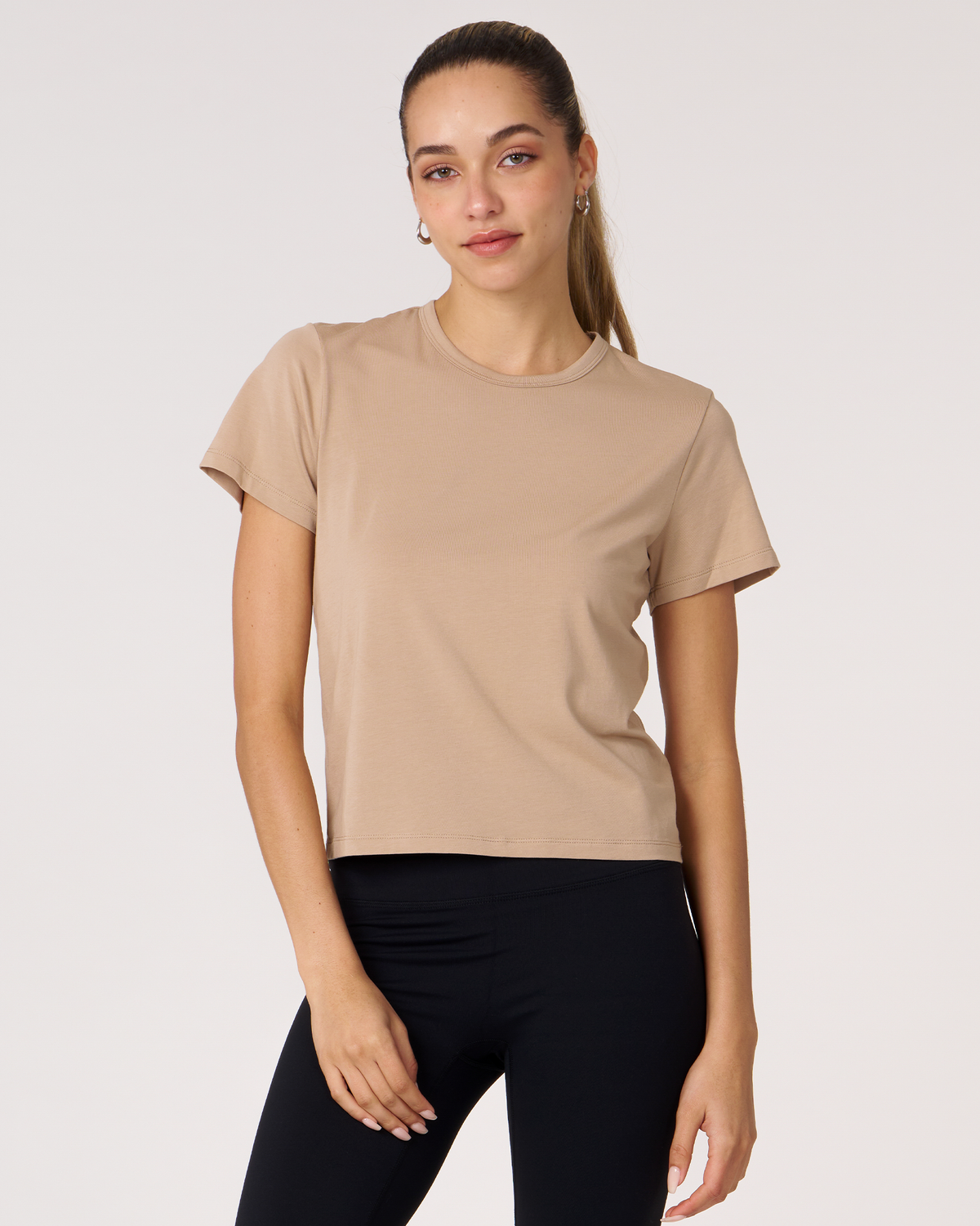 Rebody Essentials Short Sleeve Crop Tee