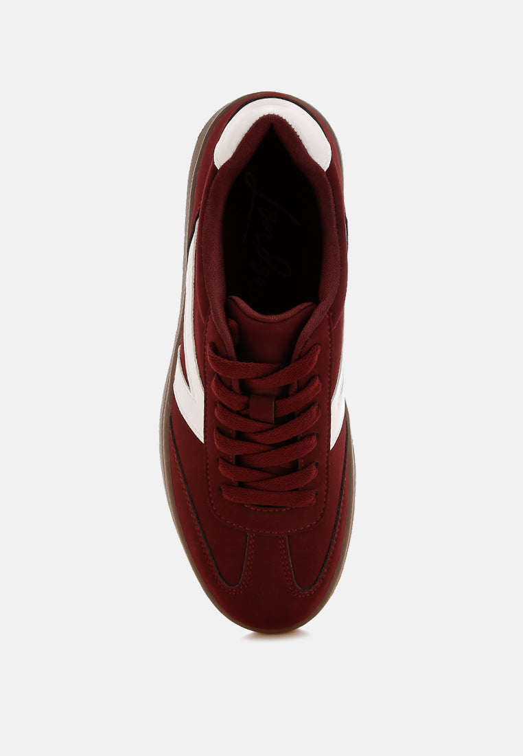Zoomer Contrasting Patchwork Chunky Sneakers-3