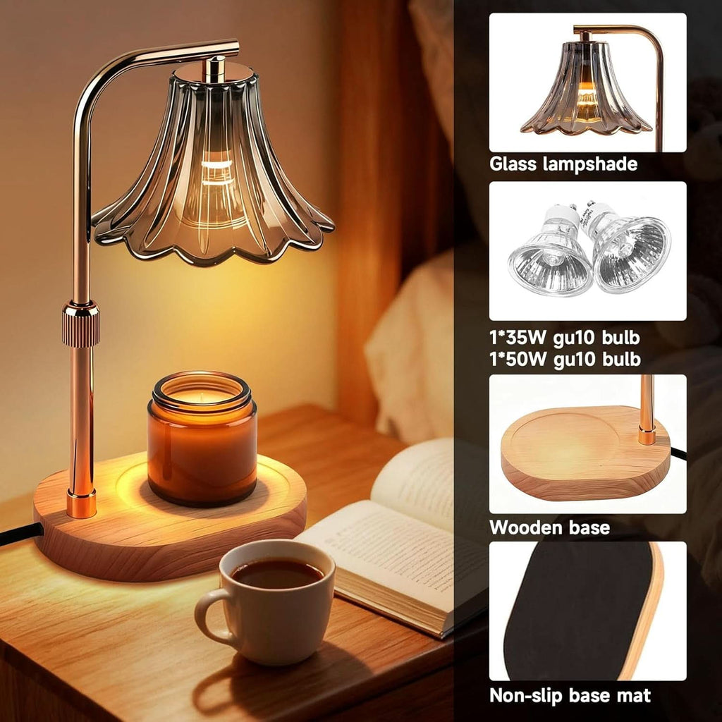 Candle Warmer Lamp With Timer Dimmer Height Adjustable-4