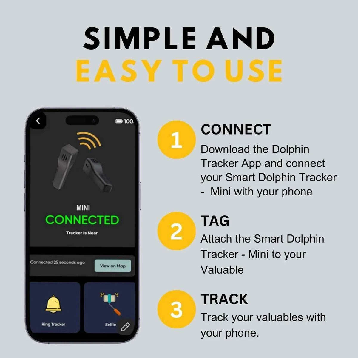 Dolphin Tracker Mini Bluetooth Tracker, view 4